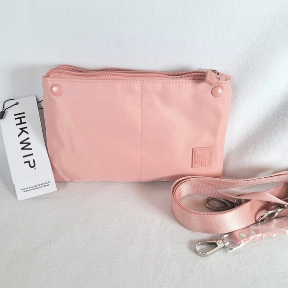 Ihkwip Handbags - IHKWIP Womens Crossbody Bag Be Bold RFID Wristlet Small Size OS Ballet Pink